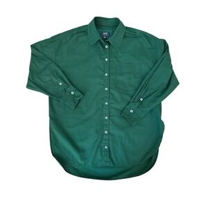 Maeve Dark Green Button-Down Shirt